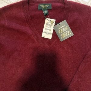 Charter Club 100% Cashmere Women's V-Neck Long-Sleeve Sweater